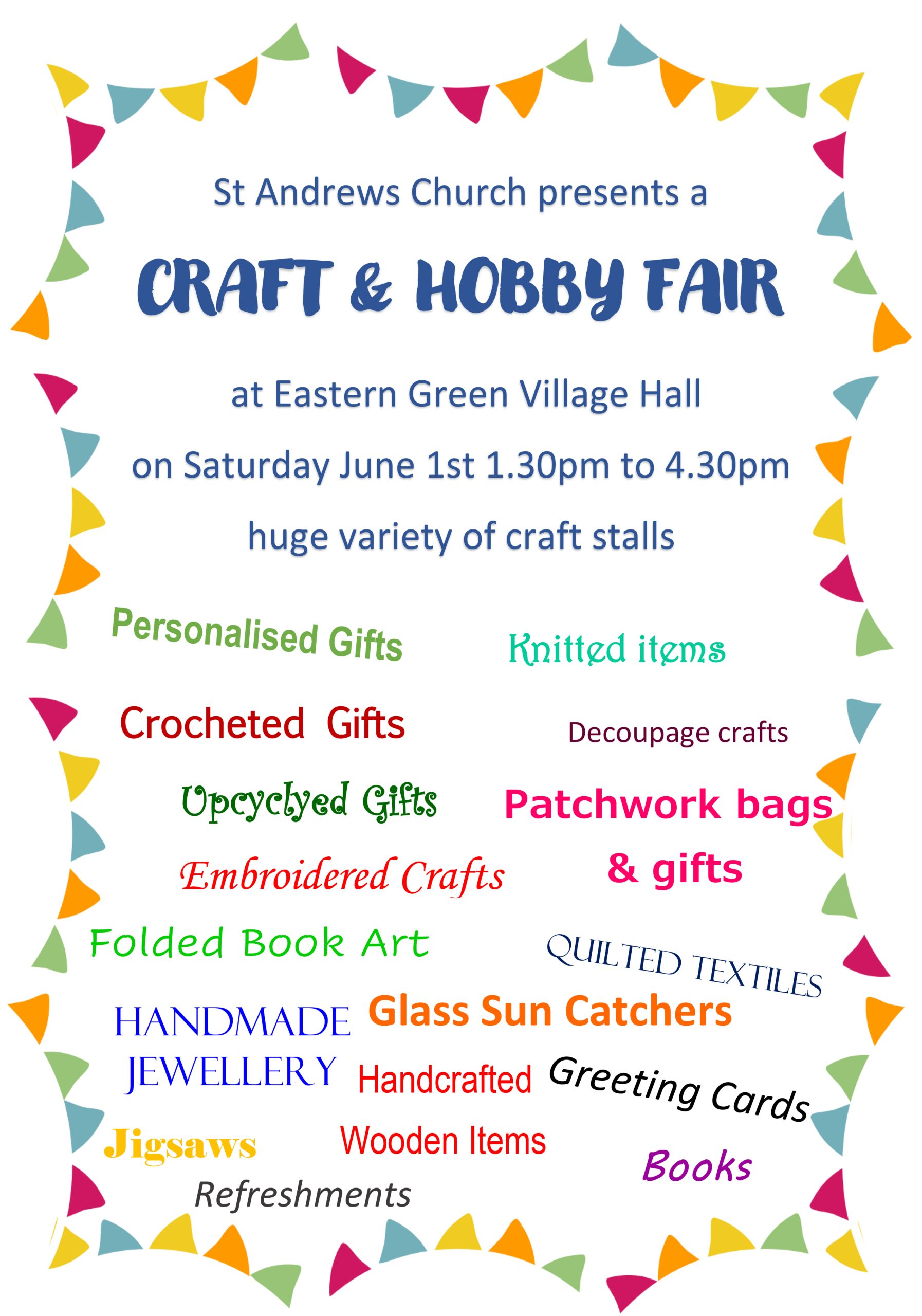 Craft & Hobby Fair @ Eastern Green Village Hall
